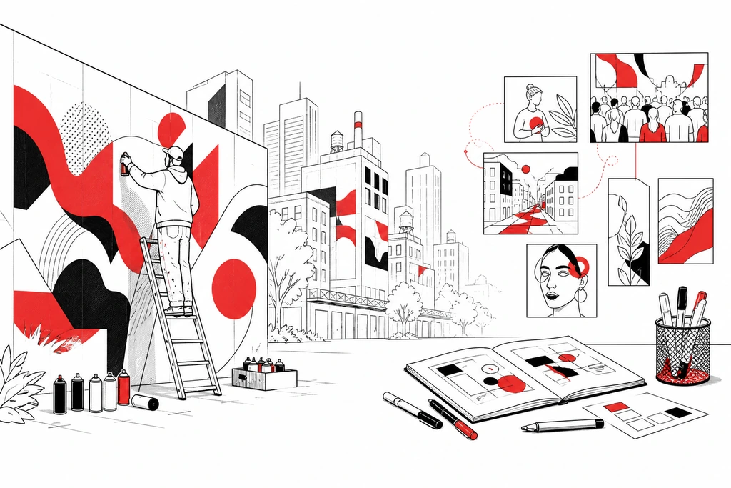 Tendances chromatiques et narratives dans l'art urbain